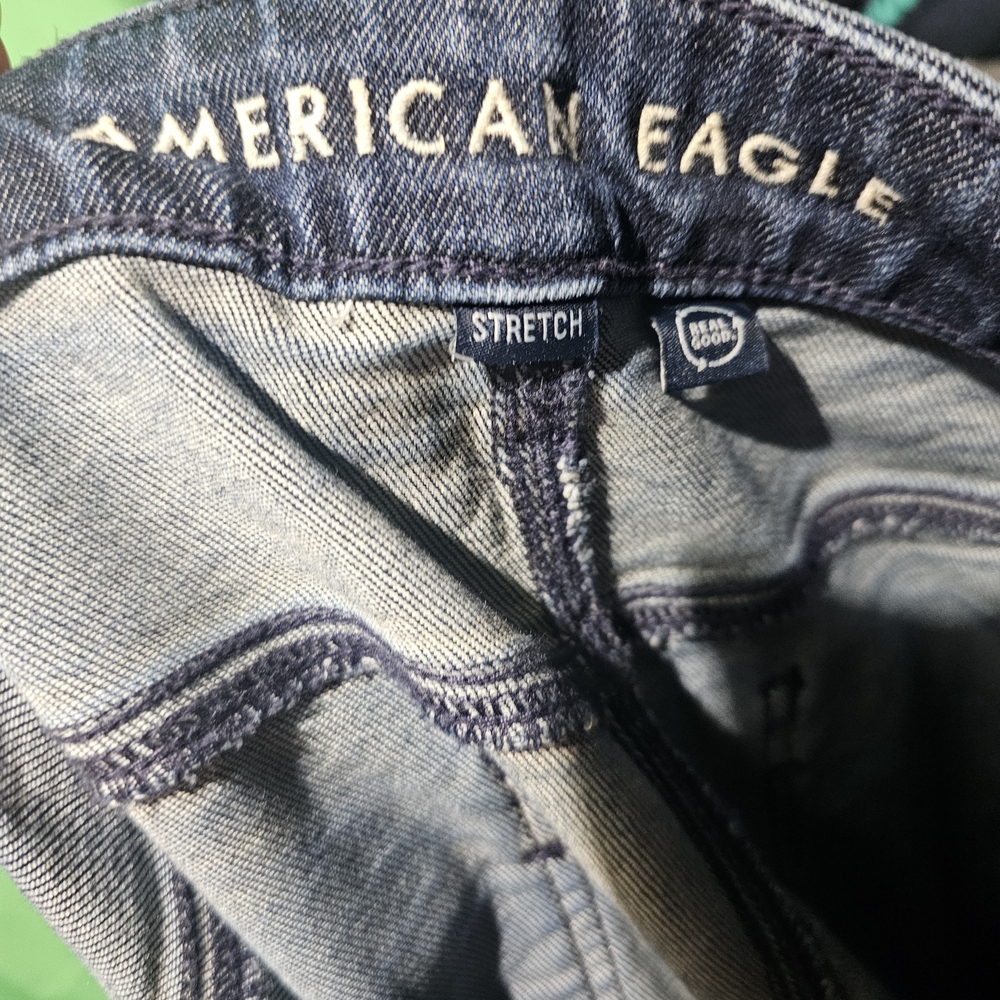 American Eagle Outfitters Dark Blue Flare Jeans - Picture 6 of 7